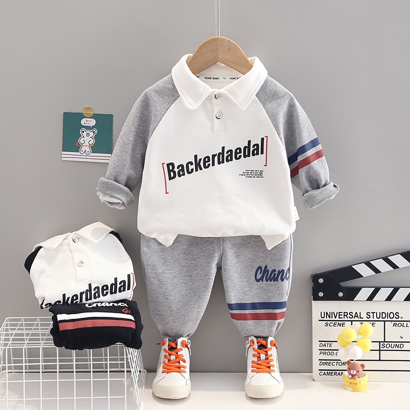 Setelan Anak Laki Laki Sporty Casual LIONEL Pakaian Anak Set 2in1 Korean Style Import