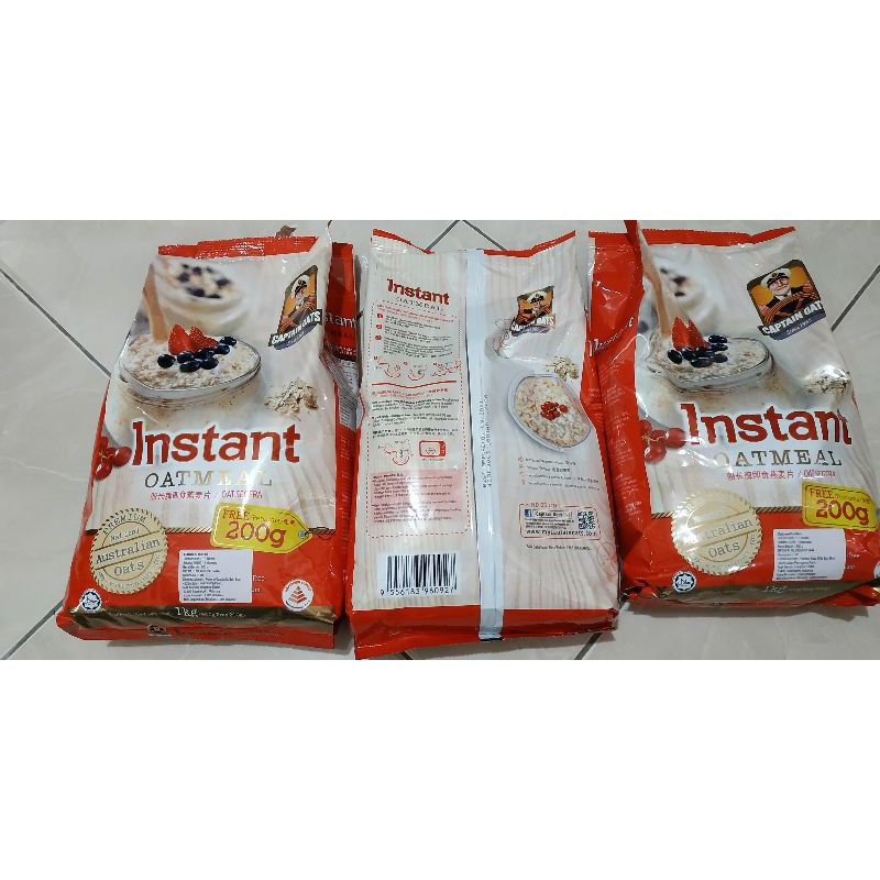 

terMURAH Oatmeal instan Oats siap masak captain ekonomis 800gr