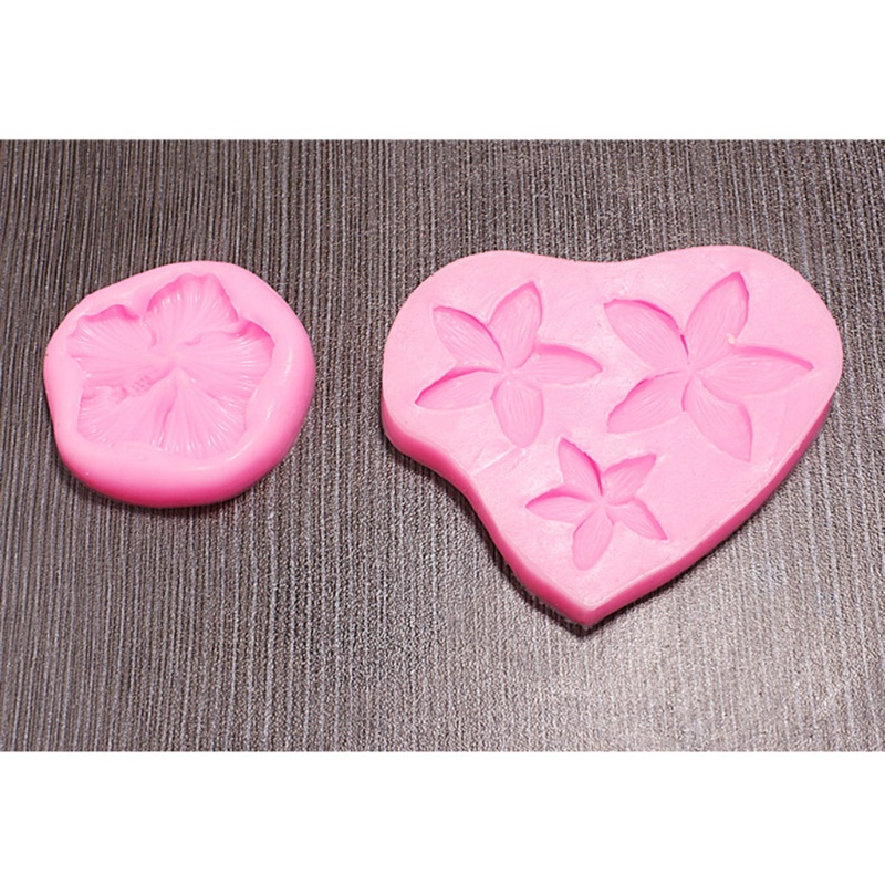 Siy Cetakan Kue Bentuk Bunga Frangipani 3d Bahan Silikon Reusable