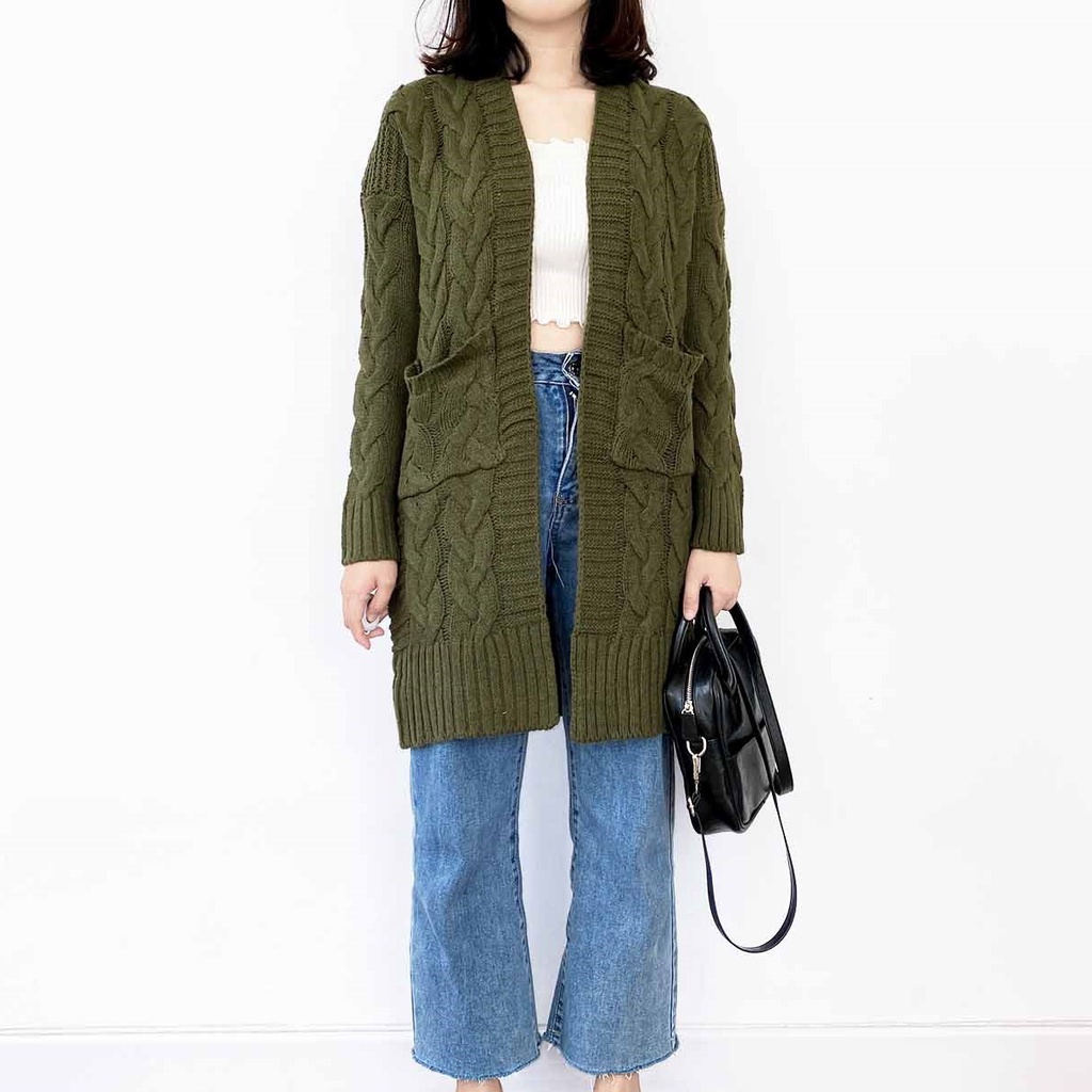 Her Goods Store AB306 Korean Long Cardigan/Kardigan/Outer/Outerwear/Luaran Rajut