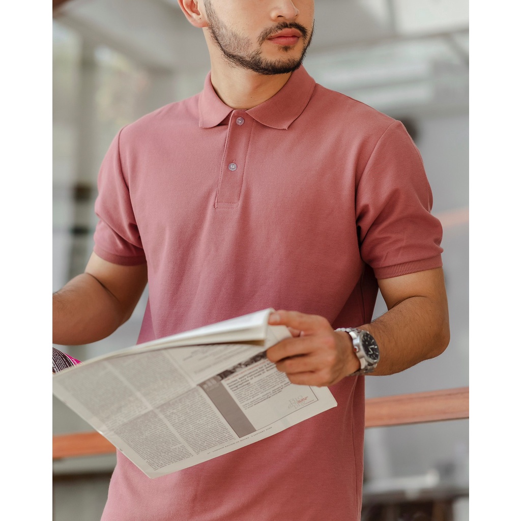 AKITA POLO SHIRT - Kaos Polo Pria in Dusty Rose