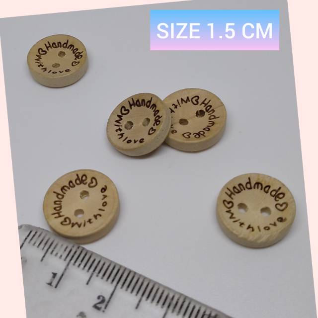 KANCING KAYU HANDMADE 1.5 CM