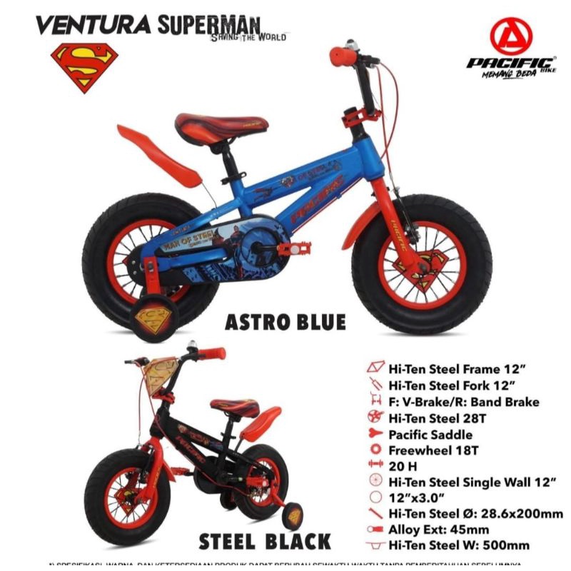 Sepeda anak BMX 12 Inch Pacific Ventura Superman