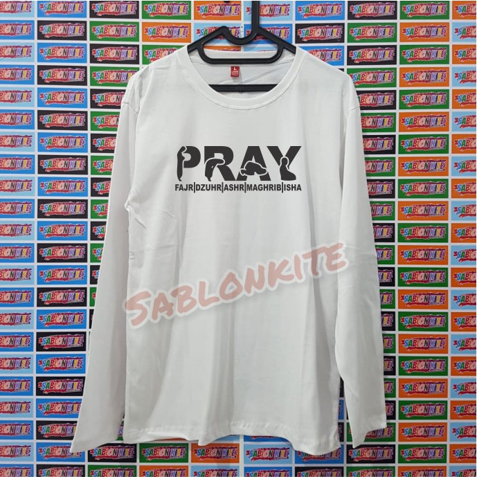 MURAH!!! KAOS SABLON PRAY DOA PUASA BAHAN KAOS COMBED 30S KUALITAS DISTRO