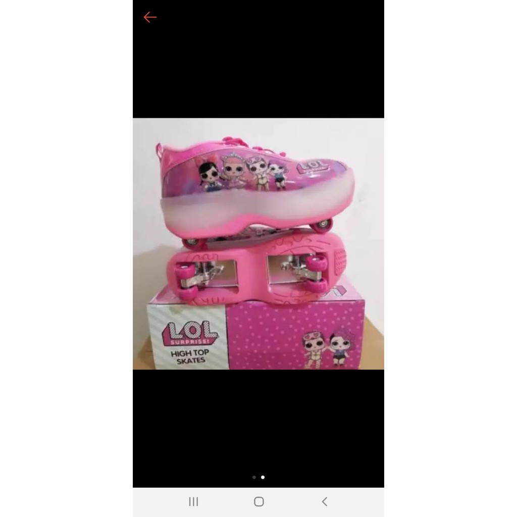 Sepatu Roda anak LED KELILING Frozen,LOL,Princess,Little Pony