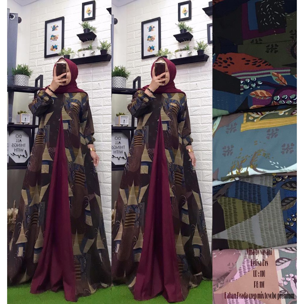 Delisa dress - Dress Import - Dress Delisa - Dress Muslim - Dress