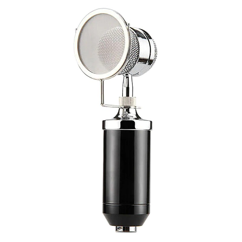 Mic BM8000 BM-8000 Condenser Microphone Podcast Karaoke + Shock Mount