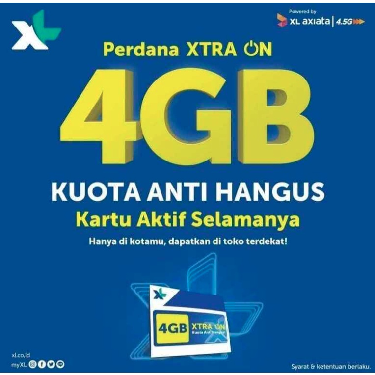 kartu Perdana XL Xtra ON 4 GB