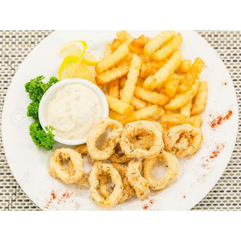 CUMI RING Squid Calamari Kupas Bersih 1 Kg | Good Quality