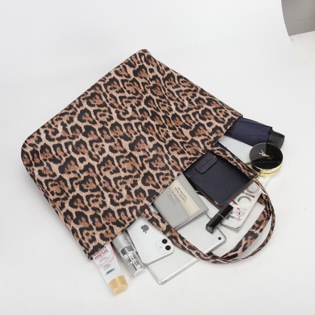 Tas bahu wanita z4r4 bermotif leopard simple fashion import#039