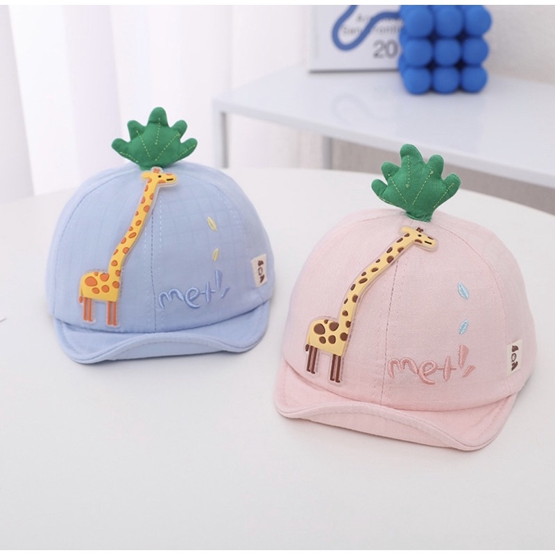 6-18 bulan Topi Anak Bayi Balita Impor Model MET Jerapah Anak Laki Laki Anak Perempuan/ Baby Kid Toddler Hat Cap