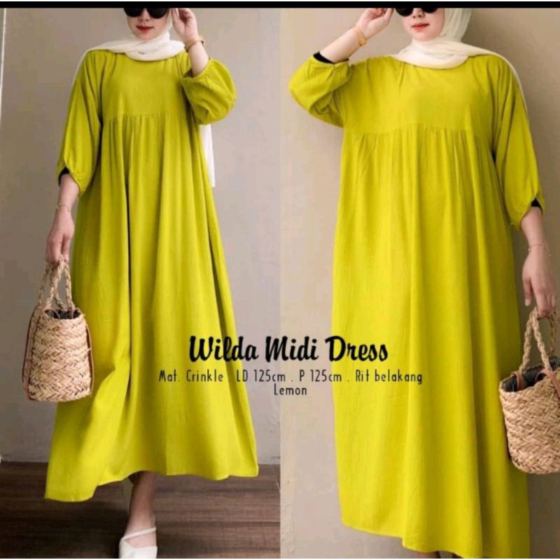 KINARA DRESS / MIDI DRESS PAKAIAN MUSLIM WANITA