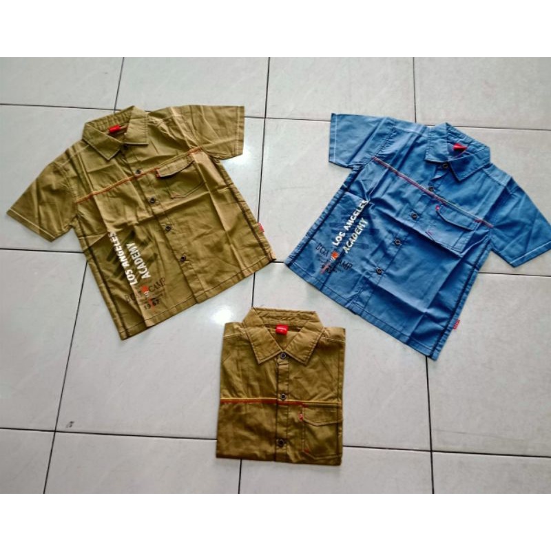 Baju kemeja anak cowok | atasan kemeja anak cowok remaja