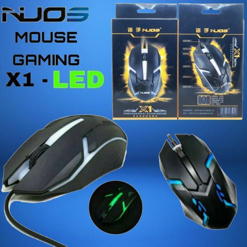 [MN] MOUSE USB KABEL NUOS X1 LED RGB - MOUSE GAMING  NUOS X1 LED