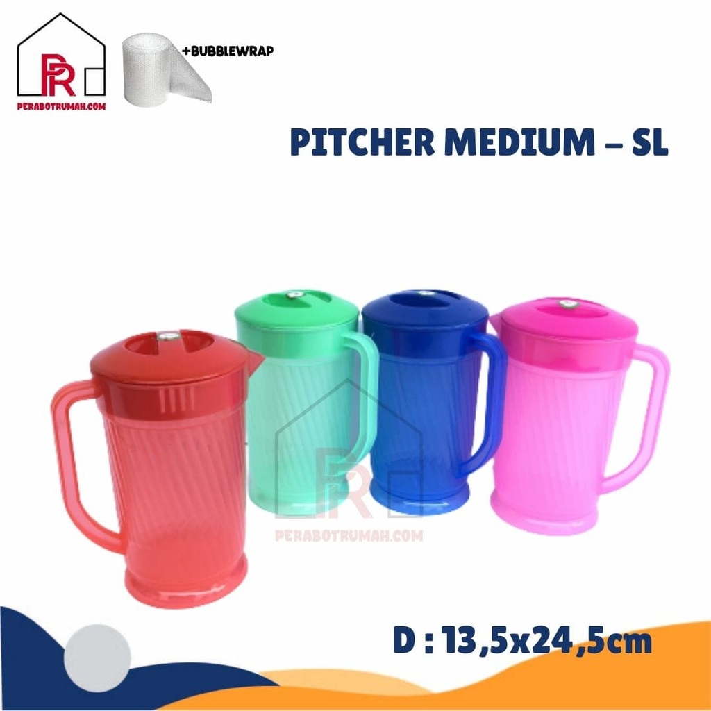 Teko Besar Transparan Warna - SLP /Ketel Air Minum / Water Jug Transparan