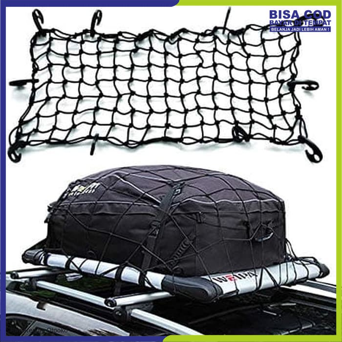 Cargo Net Atap Mobil Jaring Bagasi Barang Net Car Roof Bag Cargo Pack