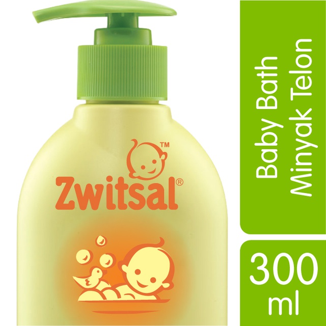 Zwitsal Baby Bath Natural Dengan Minyak Telon Pump 300 ml