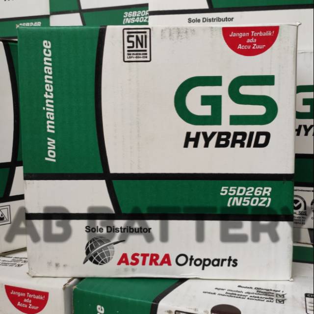 Aki Mobil GS Hybrid Astra N50Z  (55D26R)