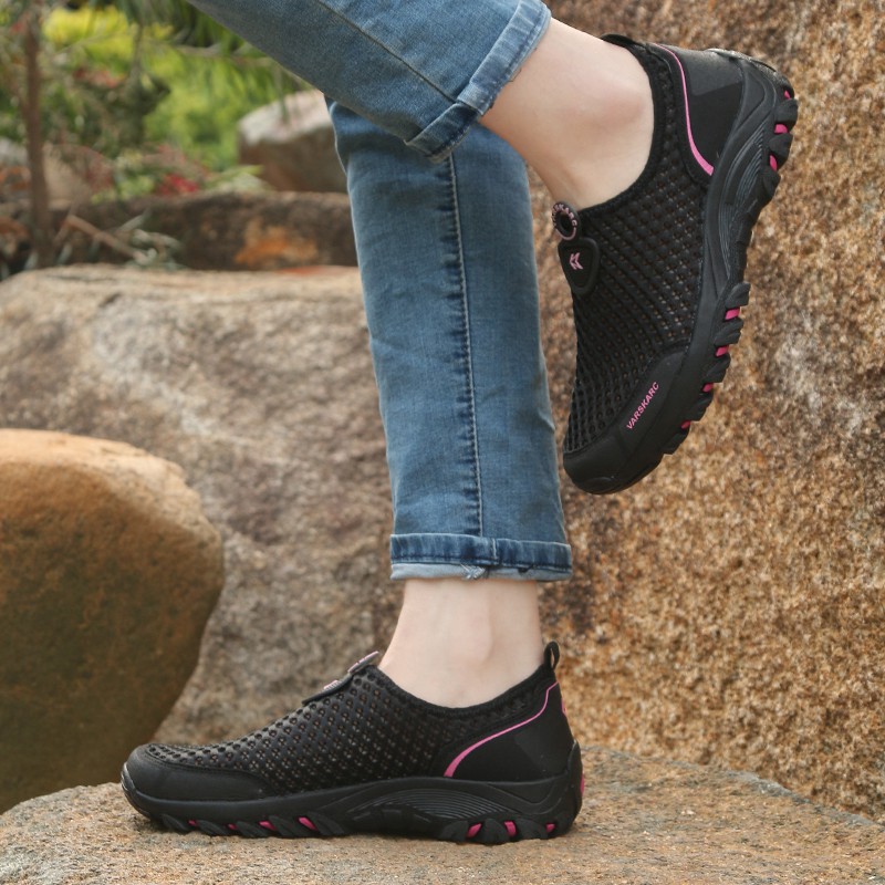 FOKU Sepatu Sneakers Wanita Terbaru Sepatu Olahraga Wanita Hiking Shoes Bernapas Non-Slip