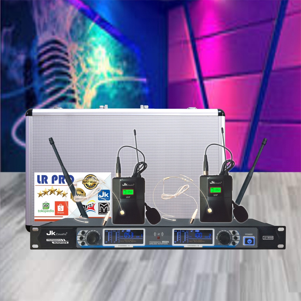 Microphone Jk coustic JU 3002 CC+HS (Mic Body pack+Headset )