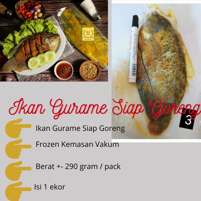 

Ikan Gurame Bumbu Siap Goreng