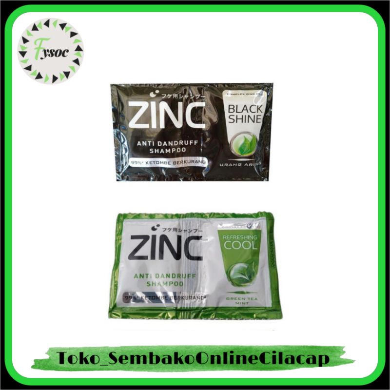 SAMPO ZINC REFRESHING COOL BLACK SHINE SACHET 10ML RENCENG