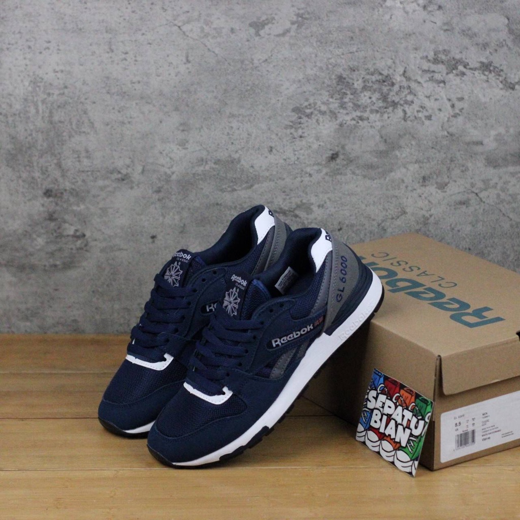 Sepatu REEBOK GL 6000 Navy Grey White