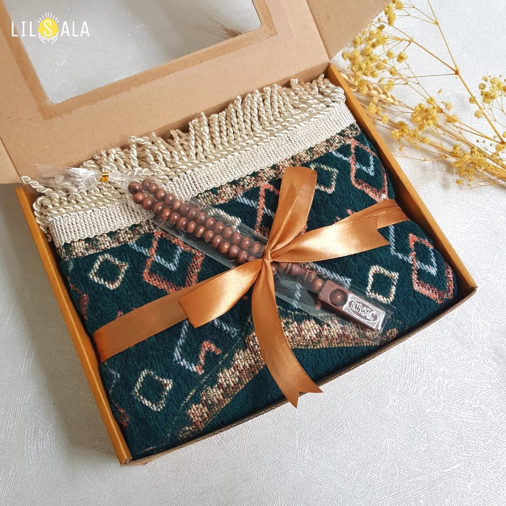 [BLTZ] LIMITED EDITION SAJADAH TURKI FREE TASBIH PACKING BOX SOUVENIR HAJI UMROH KADO GURU