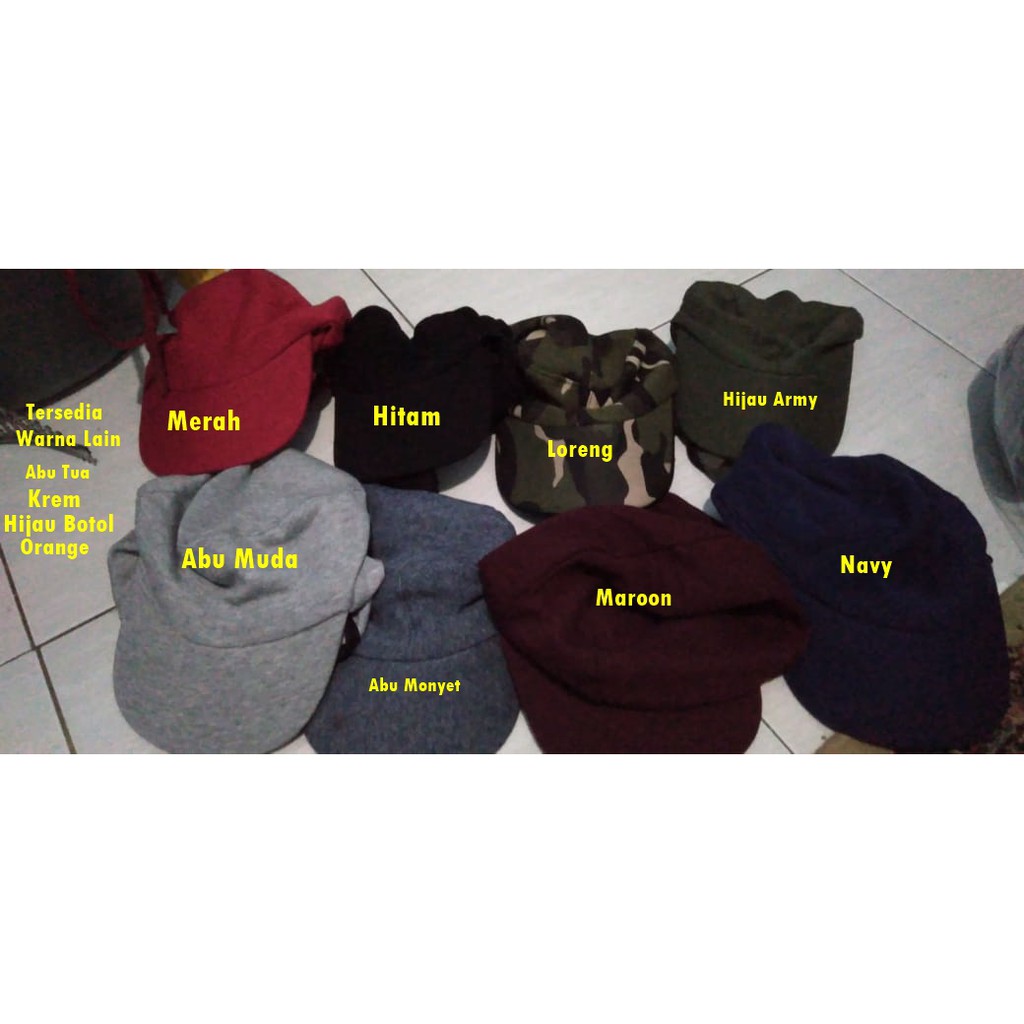 Topi Jepang Masker Samping / Topi Kebun / Topi Proyek / Topi Murah / Topi Pancing