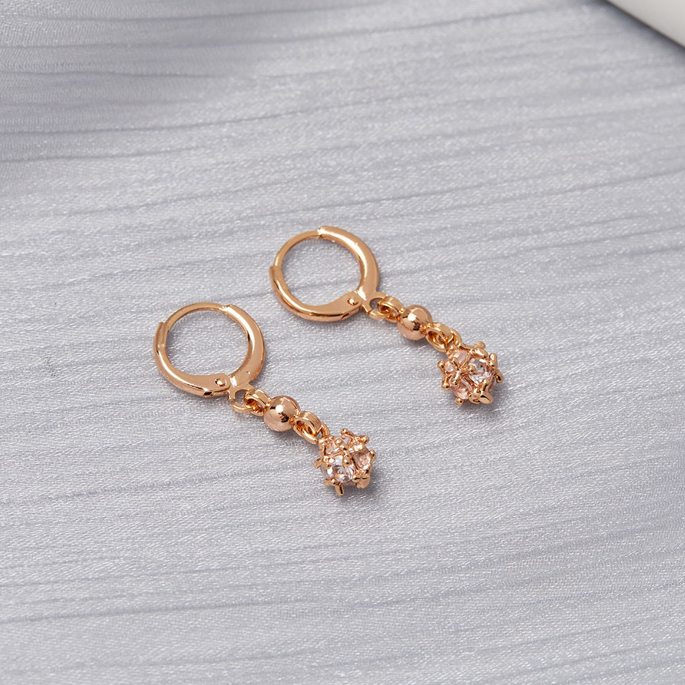 Y403 [Cod]Anting Juntai Permata Cantik Anti Luntur Fashion Dewasa Earrings Aksesoris Anting Tusuk Anti Karat Lapis Emas Terbaru