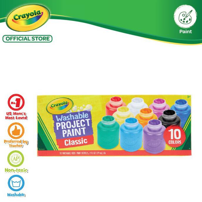 

Ready! Crayola Washable Kids Paint - 10 Color Terpercaya