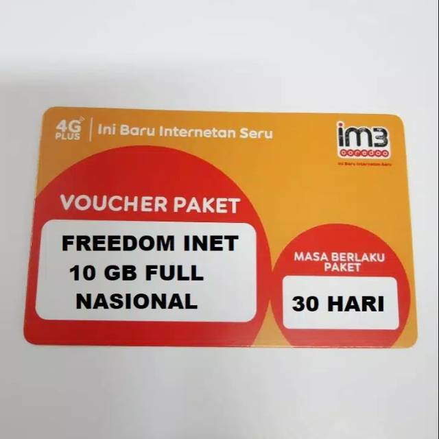 Voucher Data Indosat Freedom internet 10GB