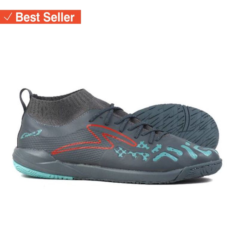 Sepatu Sport Olahraga murah awet kuat / Sepatu Futsal Specs Swervo Thunderstorm IN Anthracite Grey