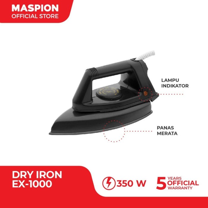 SETRIKA / GOSOKAN PAKAIAN ANTI LENGKET MASPION / MASPION EX 1000