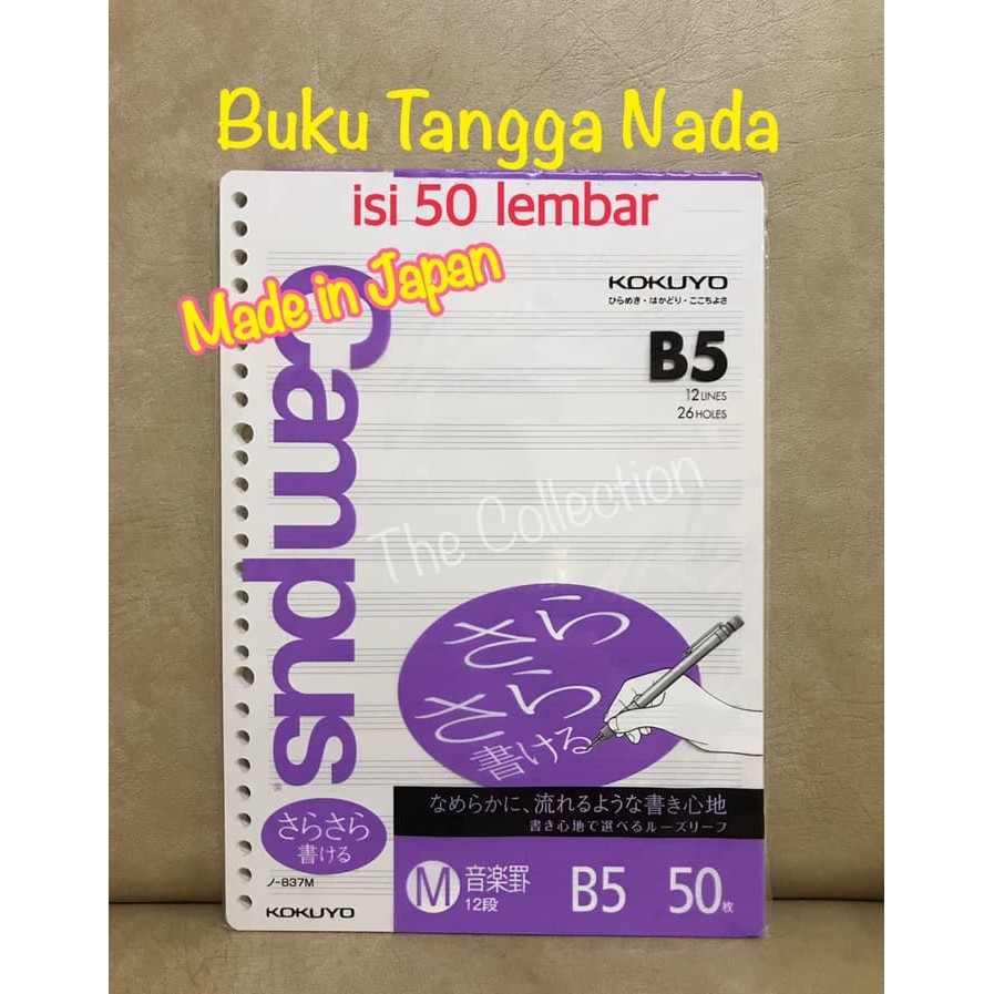 

Isi Kertas Binder - Kertas File - Kertas Note Atk518Ky Japan 50 Lbr Kertas File Musik Tangga Nada