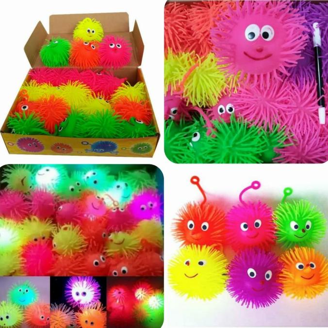 best seller] Mainan Anak Yoyo Karet Bola Led Nyala Ubur ubur Smile