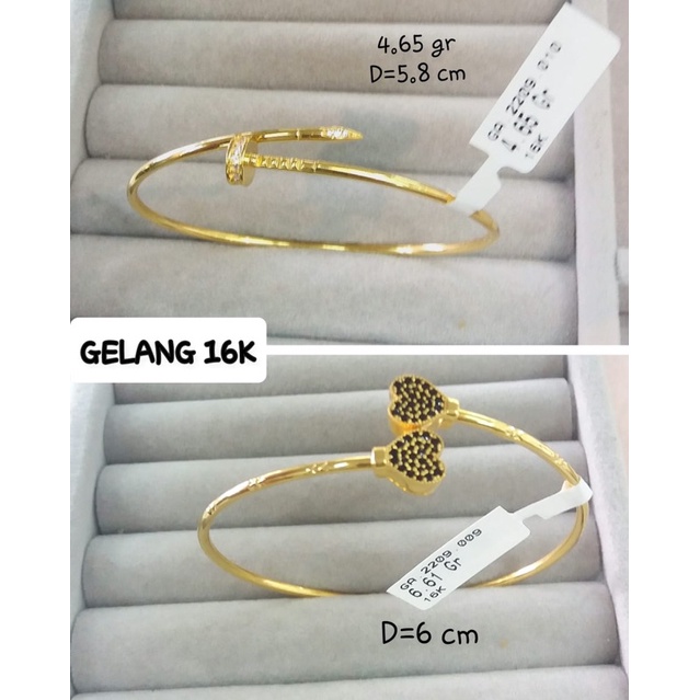 Gelang paku love kadar 700/16k fashion wanita