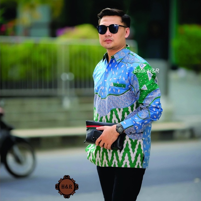 Baju Batik Pria Lengan Panjang Kemeja Batik Pria Batik Premium Kemeja Cowok Batik modern Baju Pria