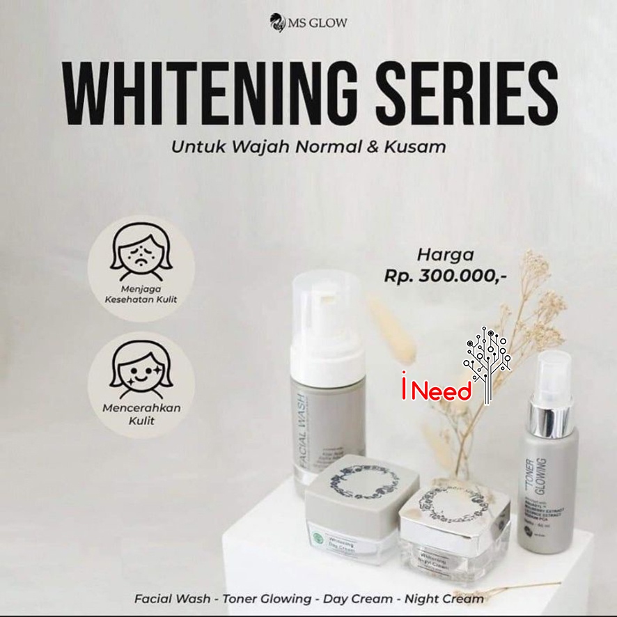 (INEED) MS GLOW PAKET WAJAH ORIGINAL PAKET WHITENING LUMINOUS ACNE ULTIMATE