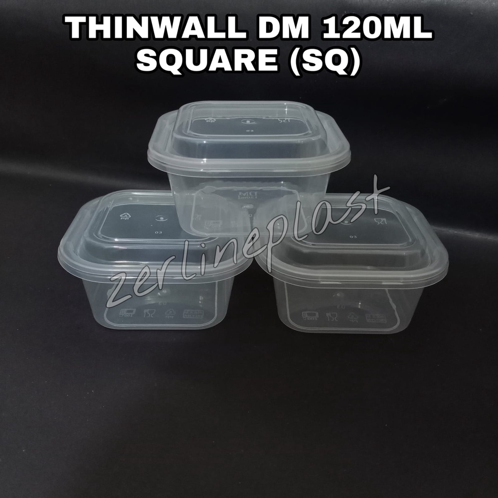 Thinwall DM 120ml / Kotak Makan (SQ / SQUARE) @25pcs