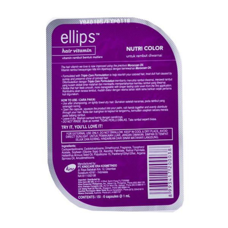 Ellips hair vitamin rambut isi 6 / elips / elip-3