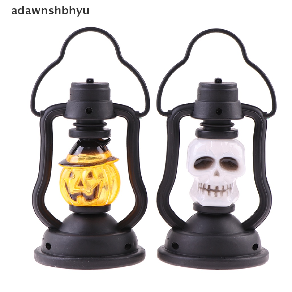 [adawnshbhyu] Lampu Lentera Hantu Labu LED Gantung Mengerikan Candle Light Dekorasi Halloween