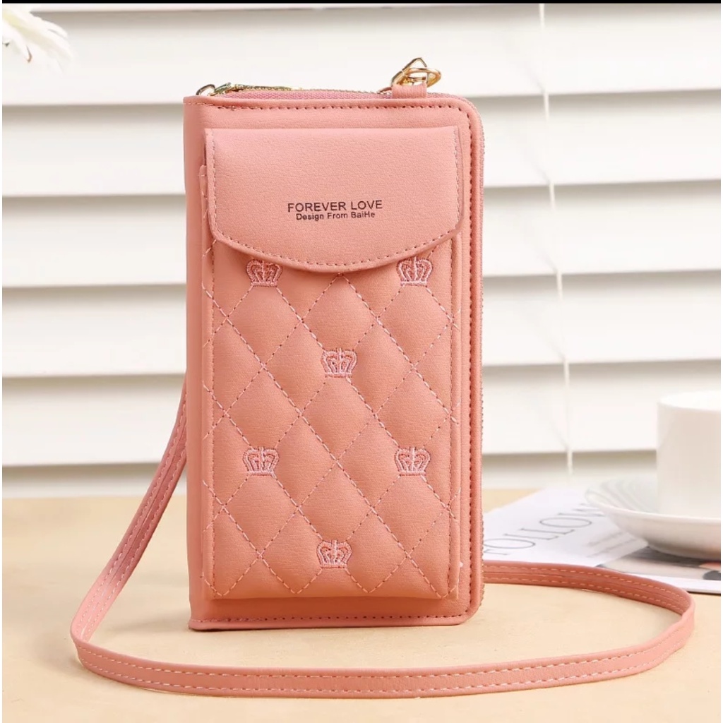 ASFOUR - Tas Selempang Bordir Mahlota Kulit Wanita Dompet Hp Cewek Tas Multifungsi Mini Bag