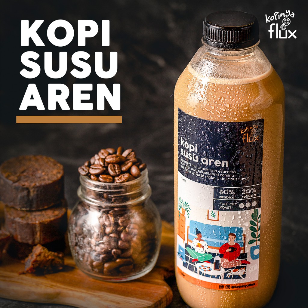 Jual Kopi Susu Aren 1 Liter Kopi 1 Liter By Kopinya Flux Shopee Indonesia 