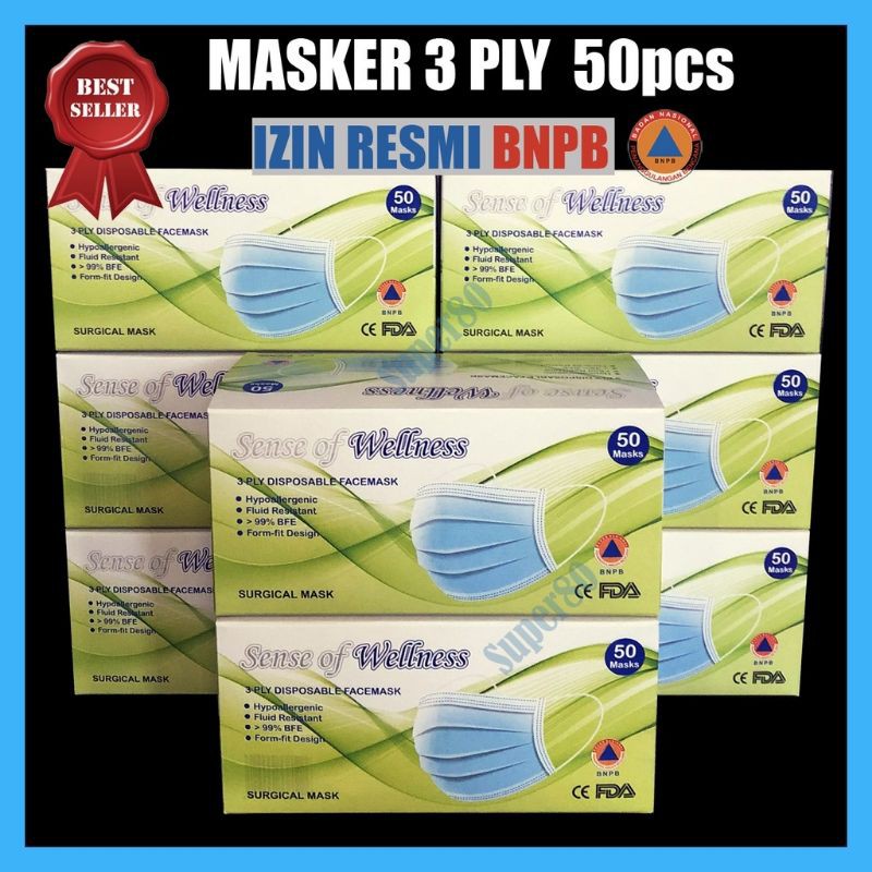 Masker 3 ply Wellness medis