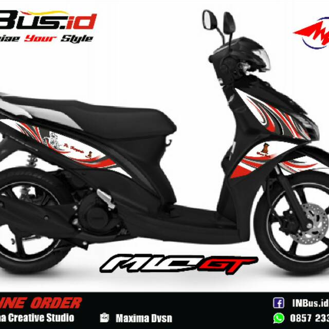 STIKER STRIPING MOTOR  LIVERY BUS || MIO GT