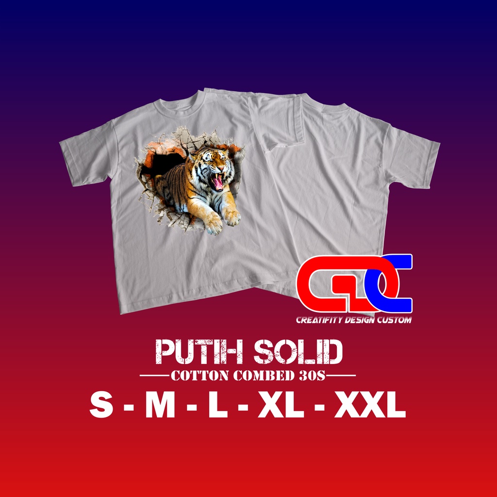 KAOS HARIMAU 3D DISTRO / KAOS DISTRO HARIMAU TERLARIS / KAOS PRIA WANITA HARIMAU