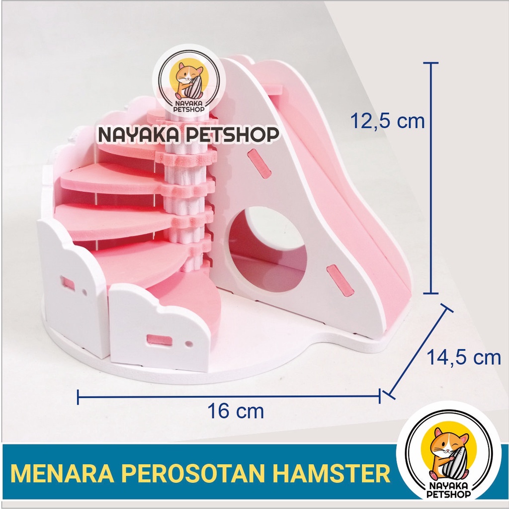 Mainan Hamster Menara Panjat Tangga Perosotan Rumah Hewan