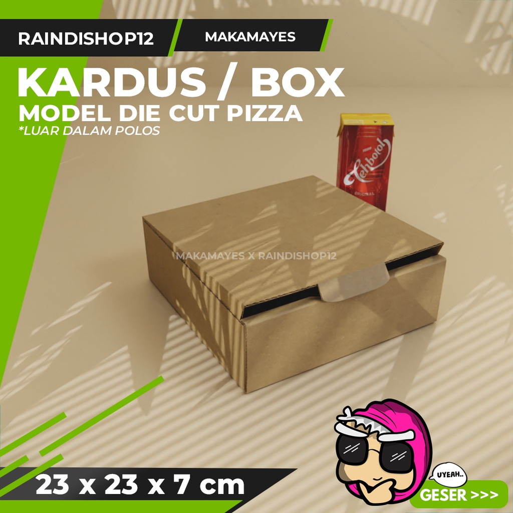 

(MIN 5 PCS) BOX 23 X 23 X 7 CM KARDUS DIE CUT PIZZA KEMASAN PACKAGING KADO