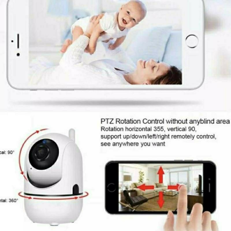 Cctv Ip Camera Wifi 5Mp Auto Tracking Wireless YCC365 Security Home Network Night Vision